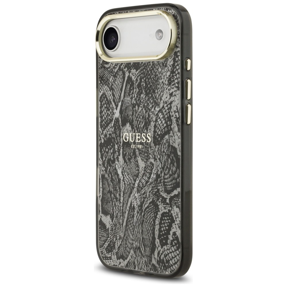 Etui Guess Python Pattern MagSafe do iPhone Air czarny